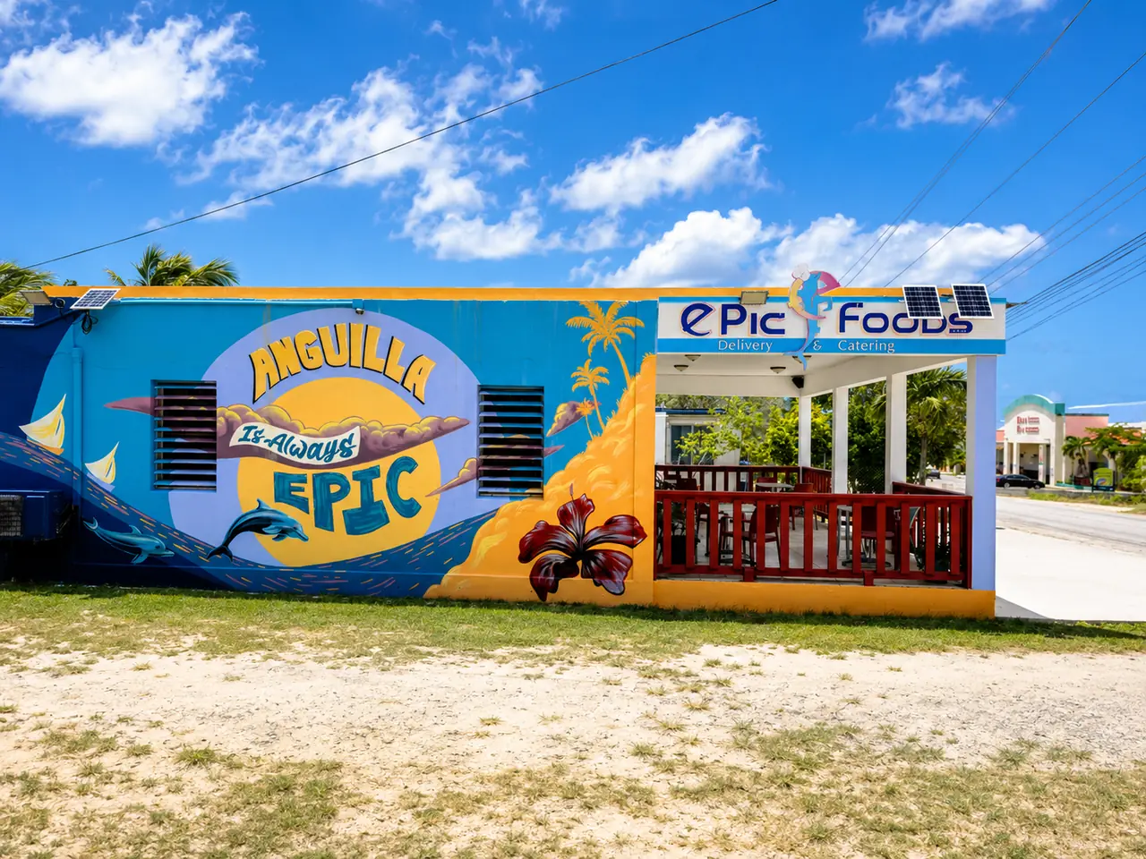Epic Foods Anguilla Is Always Epic mural and storefront
