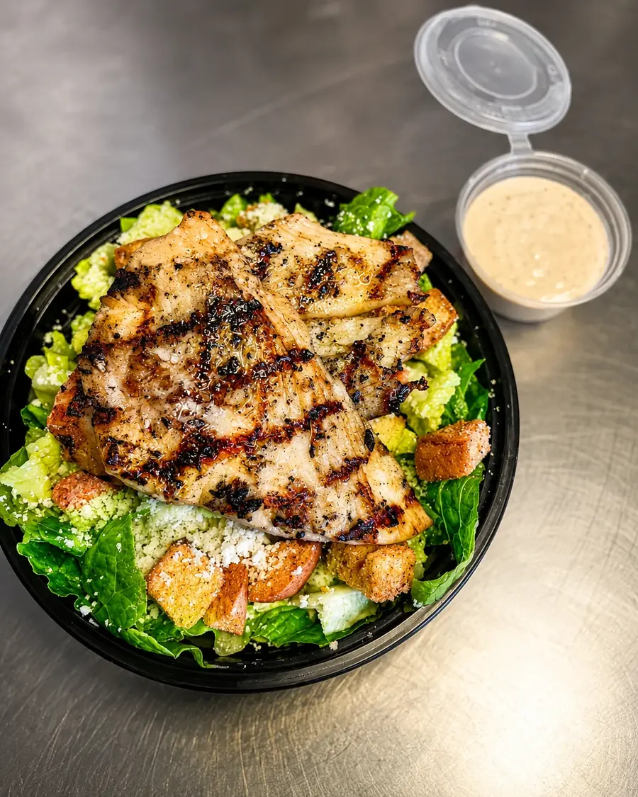 Classic Caesar Salad with added chicken