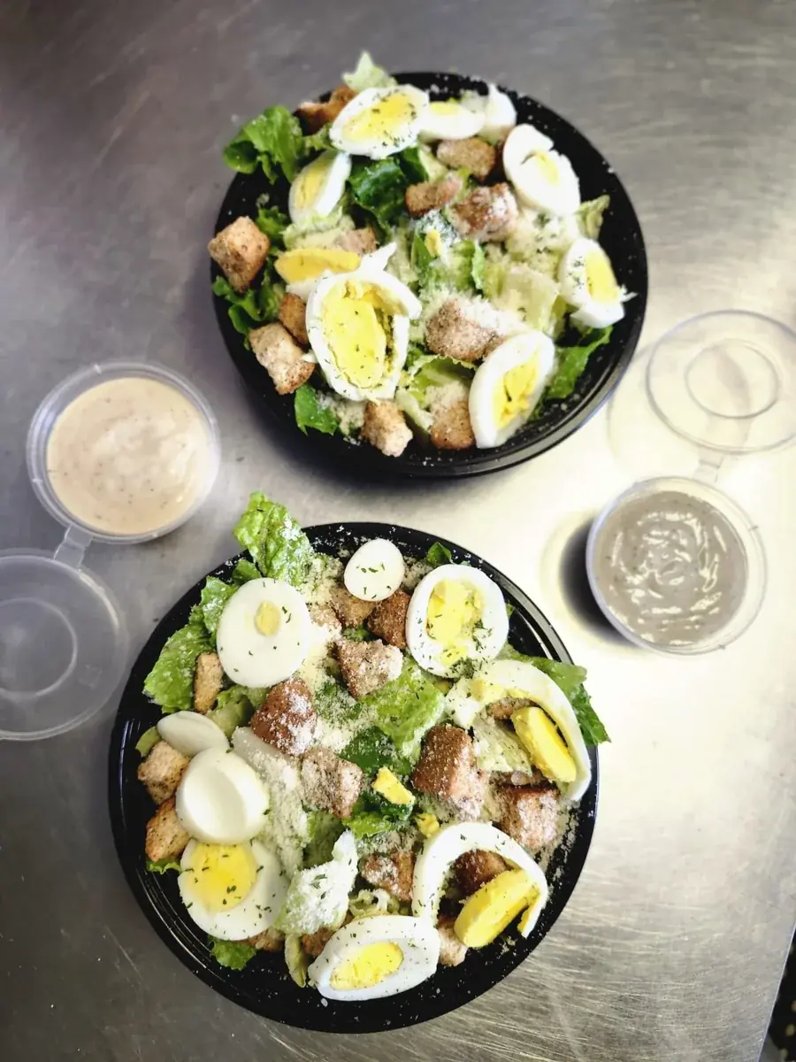 Classic Caesar Salad with added egg