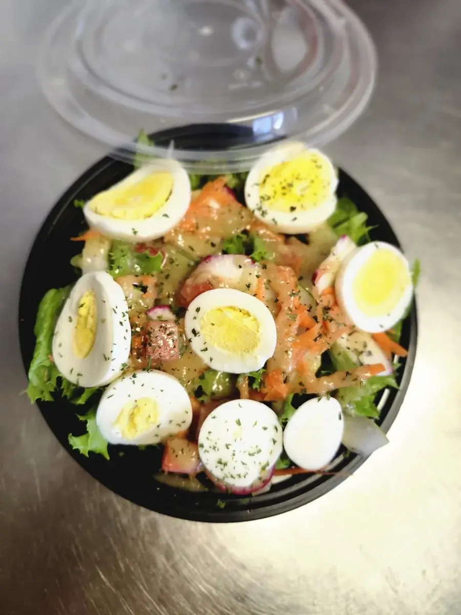 Epic House Salad with added egg