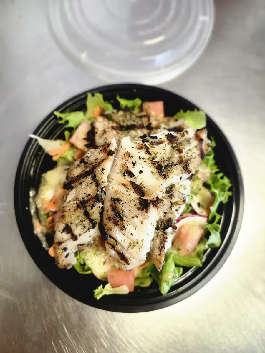 Epic House Salad with added fish