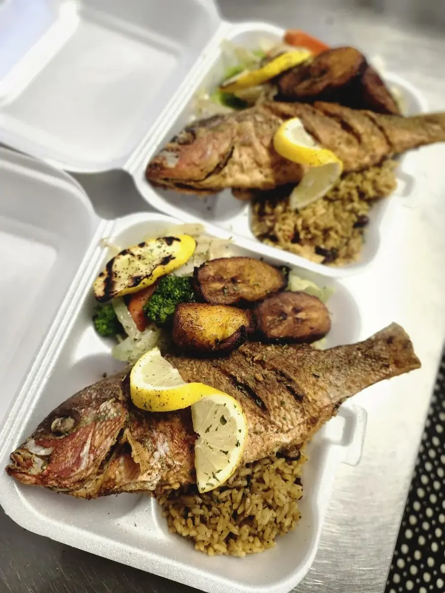 Fried Whole Snapper Meal