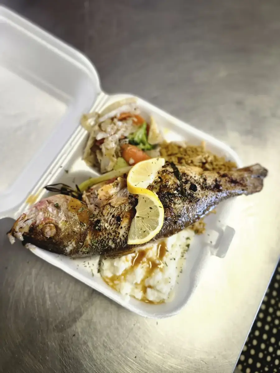 Grilled Whole Snapper Meal