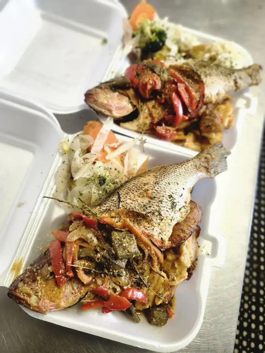 Steamed Whole Snapper Meal